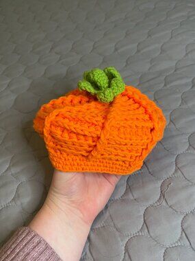 Handmade Crochet Pumpkin Baby Hat